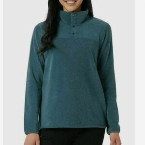 32 Degrees Women's 1/4 Snap Pullover Teal Small